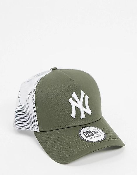 New Era – 9forty NY Yankees – Trucker-Kappe in Khaki-Grün günstig online kaufen