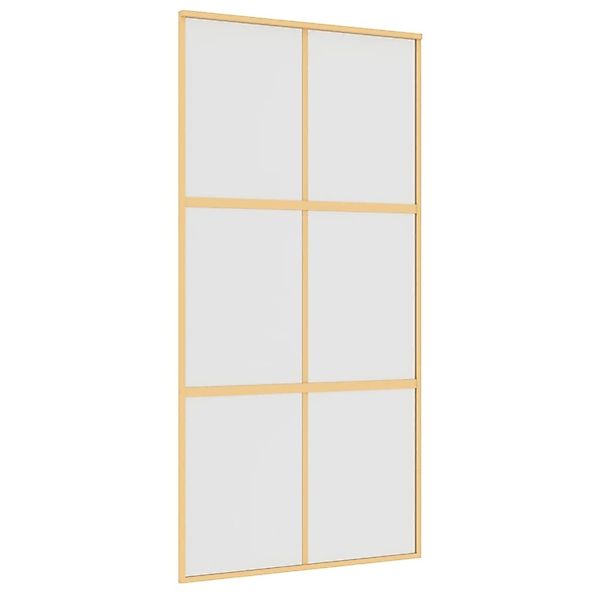 vidaXL Schiebetür Golden 102,5x205 cm Matt ESG-Glas und Aluminium 155159 günstig online kaufen