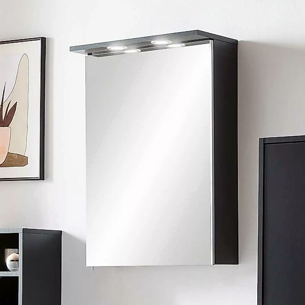 Spiegelschrank mit LED in Schwarz Made in Germany günstig online kaufen