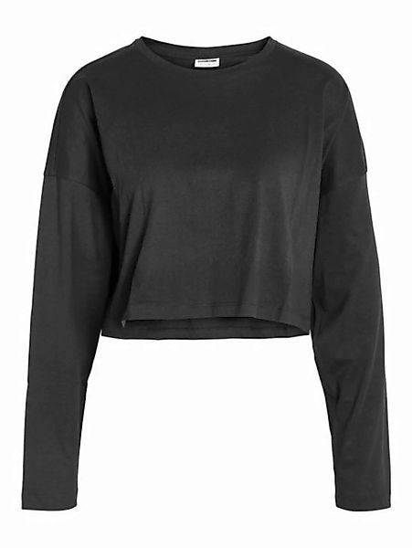 Noisy may T-Shirt Langarm Crop Shirt Basic Oberteil NMFRIDA 5436 in Schwarz günstig online kaufen