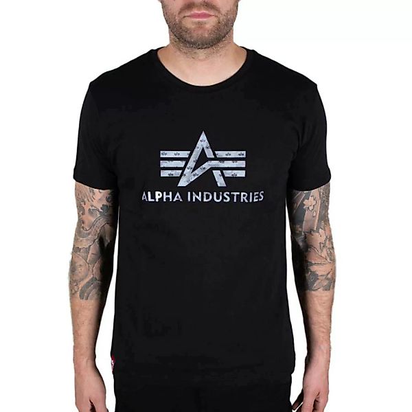 Alpha Industries 3d Camo Logo Kurzärmeliges T-shirt L White / Black Camo günstig online kaufen