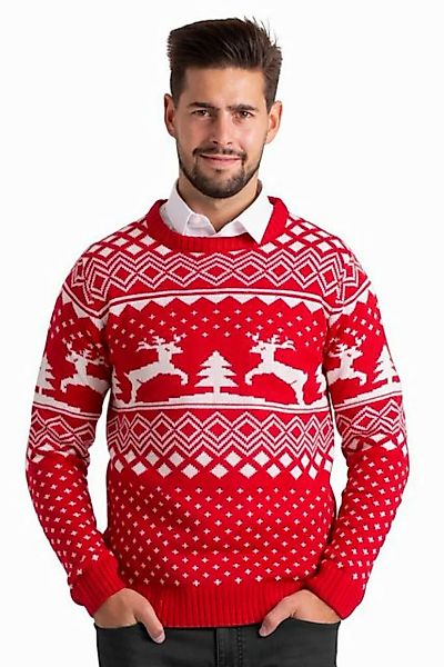 BlauerHafen Weihnachtspullover Herren Weihnachts Pullover lange Ärmel Knit günstig online kaufen