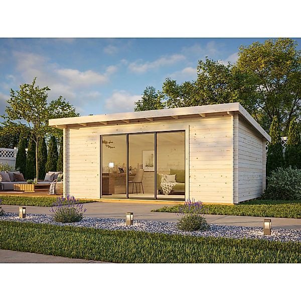 Palmako Gartenhaus Lea Slide Grau Tauchgrundiert 530 cm x 380 cm günstig online kaufen