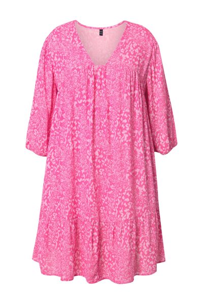 Ulla Popken Midikleid Kleid Volantsaum A-Linie günstig online kaufen