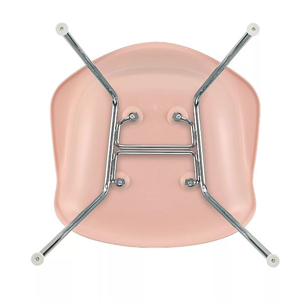 Vitra - Eames Plastic Armchair DAX verchromt - blassrosa/Sitzschale Polypro günstig online kaufen