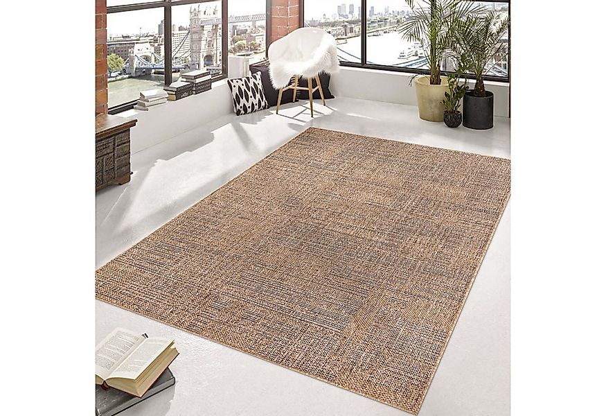 TaraCarpet Teppich Outdoor & Indoor Teppich wetterfest Borneo Sisal-Jute-Op günstig online kaufen