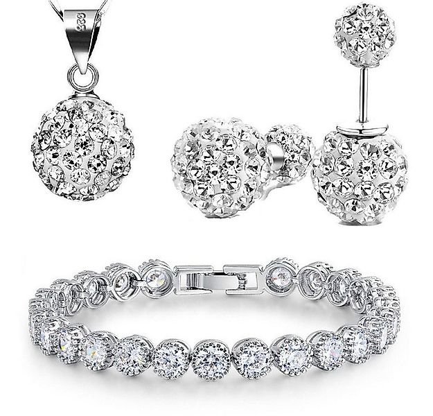 Kim Johanson Schmuckset Evelyn (Set, 3-tlg), mit Zirkonia, aus 925 Silber u günstig online kaufen