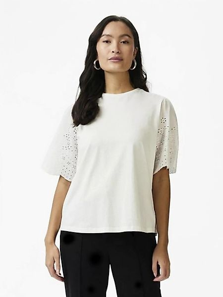 Y.A.S Kurzarmshirt YASLEX SS TOP W. EMB SLEEVES S. NOOS (Kurzarm mit Lochst günstig online kaufen