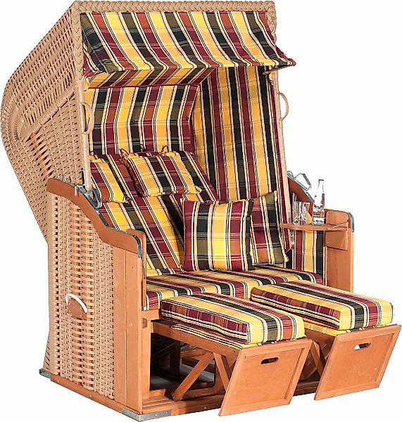 SunnySmart Strandkorb "Rustikal 250 Plus", 2-Sitzer, komplett montiert, Obe günstig online kaufen