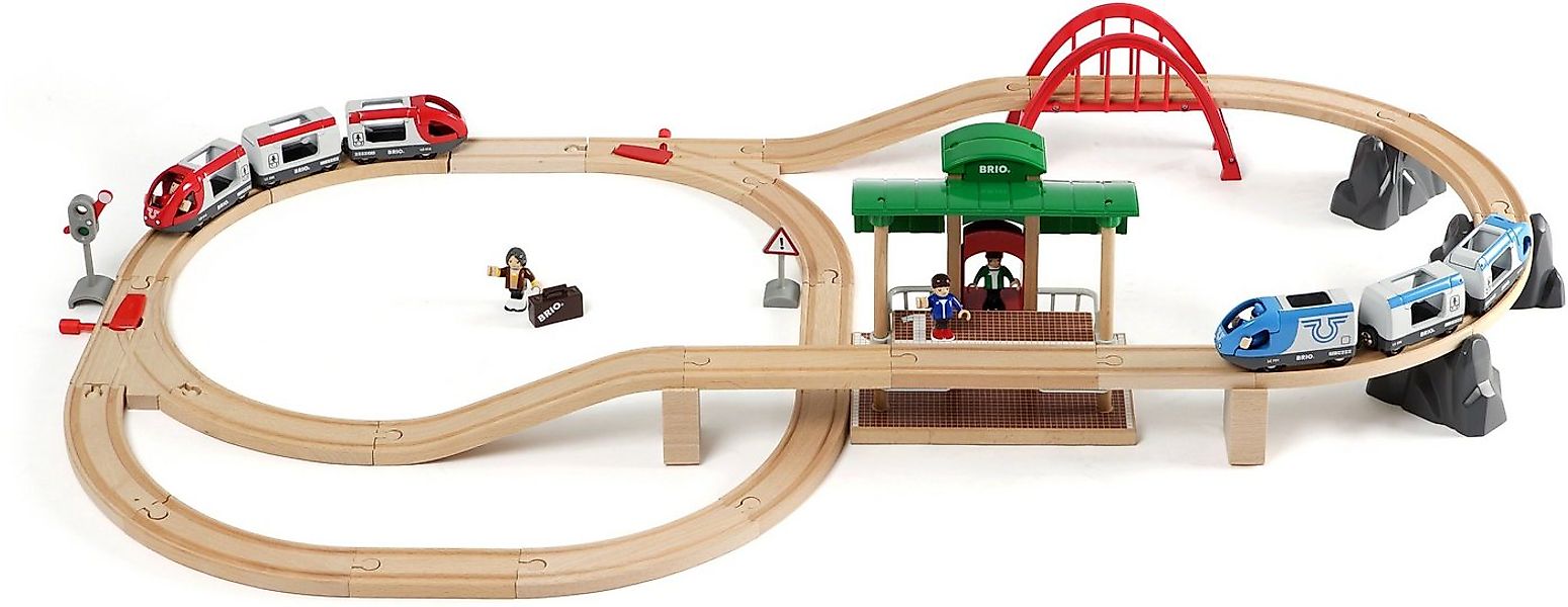 BRIO® Spielzeug-Eisenbahn BRIO® WORLD, Großes Bahn Reisezug Set, (Set), Mad günstig online kaufen