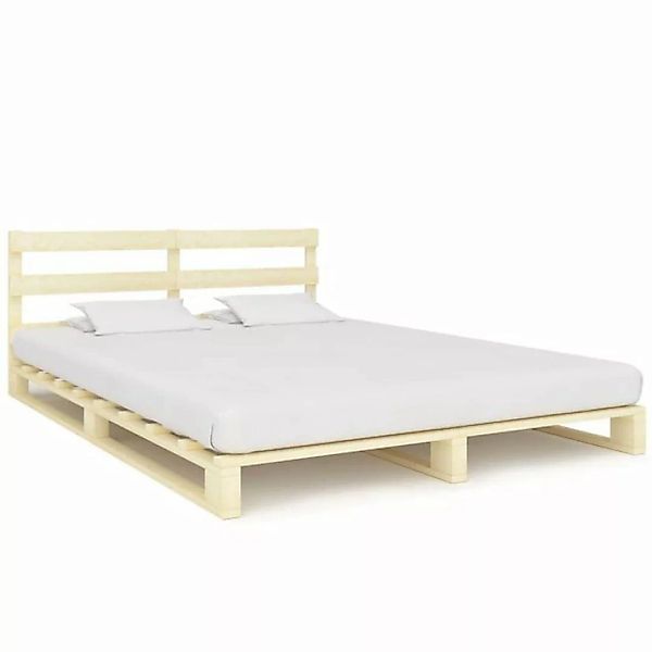 furnicato Bett Palettenbett Massivholz Kiefer 180×200 cm günstig online kaufen