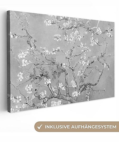 OneMillionCanvasses® Leinwandbild Mandelblüte - Kunst - Van Gogh - Grau, Fo günstig online kaufen