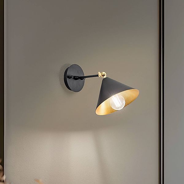 Wandleuchte Berceste 185-A schwarz/gold günstig online kaufen