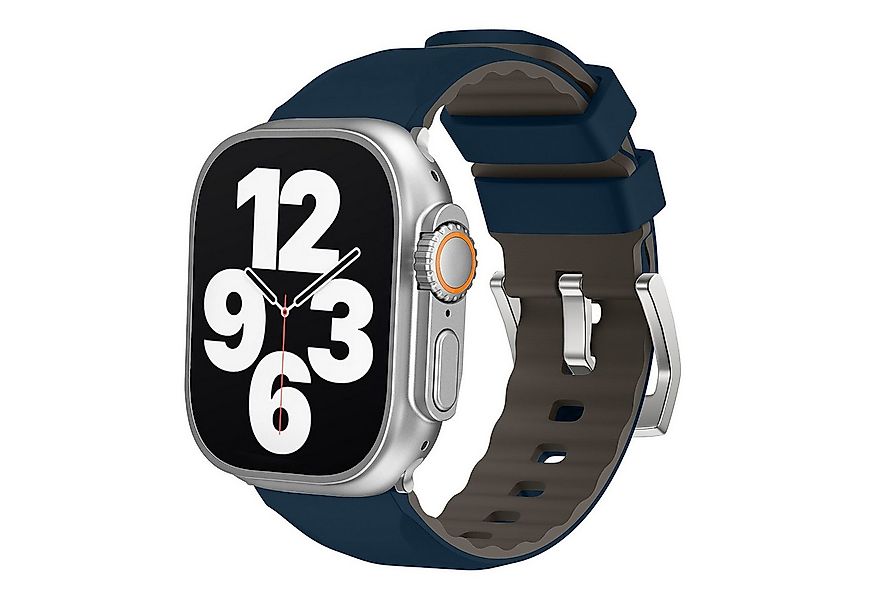 Wigento Smartwatch-Armband Für Apple Watch SE 2023 44mm Two Color Silikon A günstig online kaufen