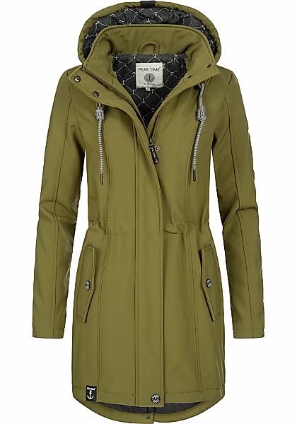 PEAK TIME Softshelljacke "L60013" mitKapuze wasserabweisender Übergangs-Man günstig online kaufen