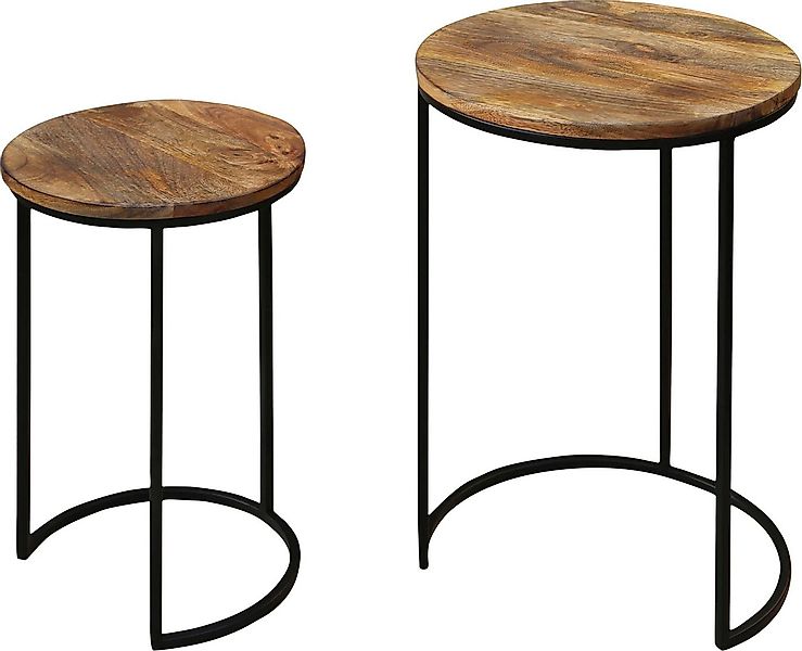 byLIVING Beistelltisch Jaron, aus Massivholz, Zweisatztisch günstig online kaufen