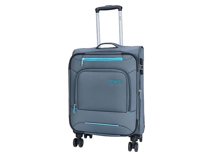 TheTrueC Koffer TheTrueC 4-Rad Trolley 55cm Grey-Blue Palma grey, 4 Rollen günstig online kaufen
