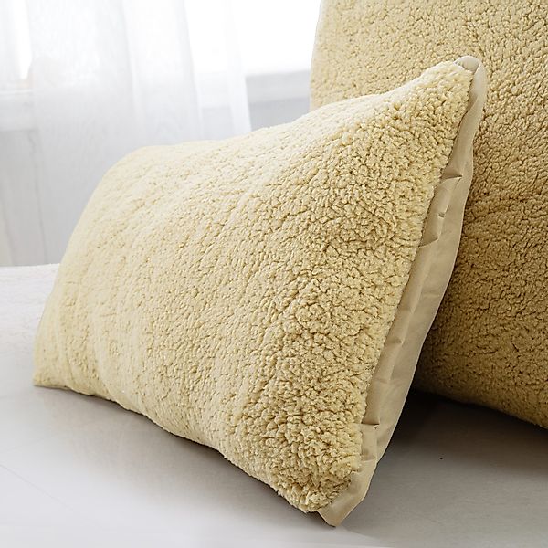 my home Microfaserkissen Elvia, Teddy Plüsch günstig online kaufen