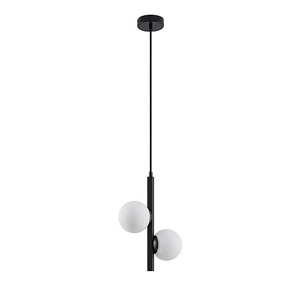 Lucande Pendelleuchte Emarin 9627662 Modern in Schwarz aus Metall 2-flammig günstig online kaufen