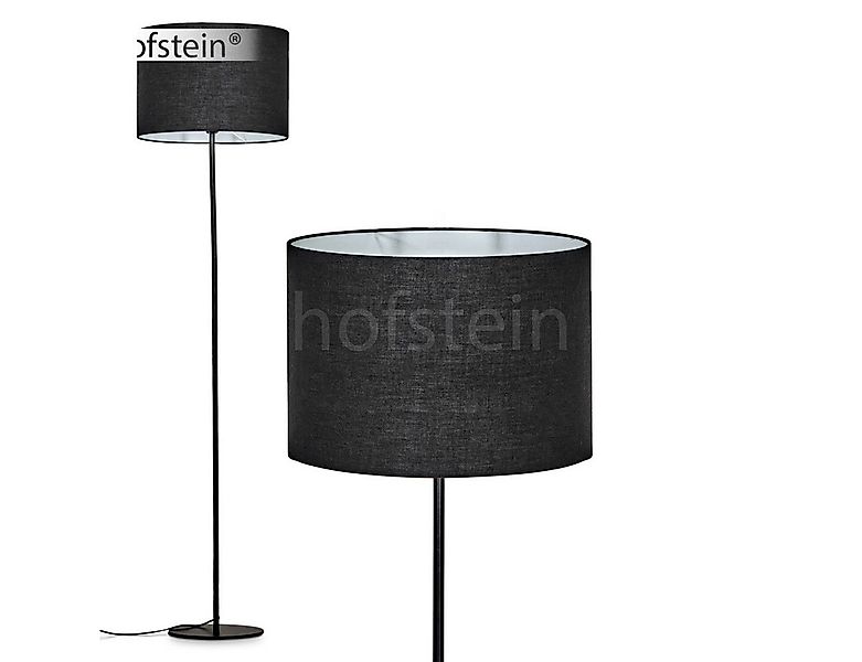 hofstein Stehlampe Stehlampe aus Metall/Stoff in Schwarz/Weiß, ohne Leuchtm günstig online kaufen