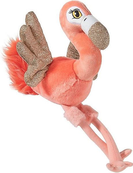 Heunec® Kuscheltier Wings, Flamingo, sitzend, mit goldenen Glitzerflügeln günstig online kaufen