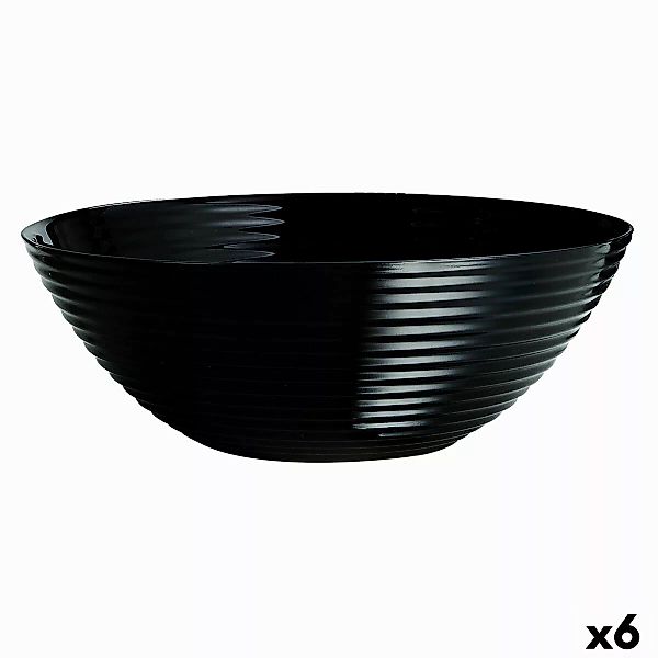 Salatschüssel Luminarc Harena Schwarz Glas (ø 27 Cm) (6 Stück) günstig online kaufen