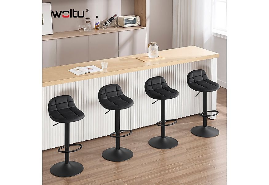 Woltu Barhocker (4 St), höhenverstellbar 360° Drehstuhl bis 120kg belastbar günstig online kaufen