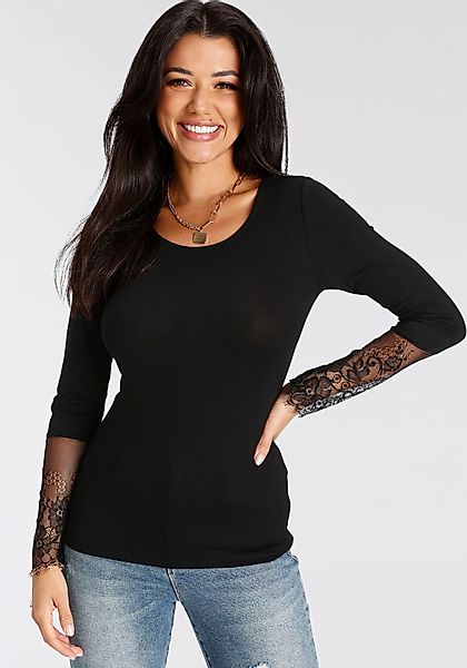 Melrose Langarmshirt taillierte Passform, aus Jersey günstig online kaufen