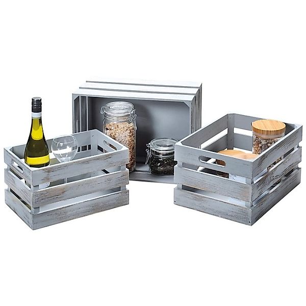 KESPER® Dekokiste KESPER 91670 Aufbewahrungsboxen 3er günstig online kaufen