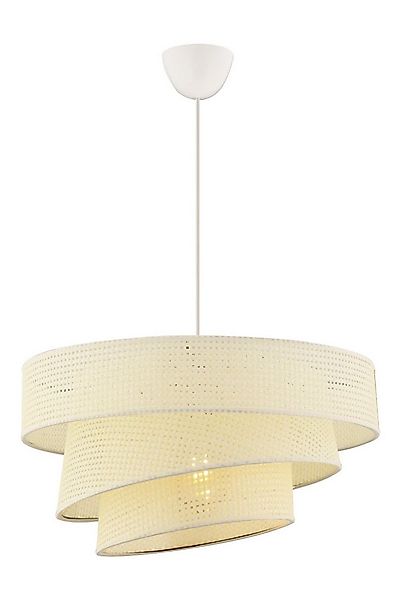 Opviq Pendelleuchte, ohne Leuchtmittel, Textilschirm in Rattanoptik günstig online kaufen