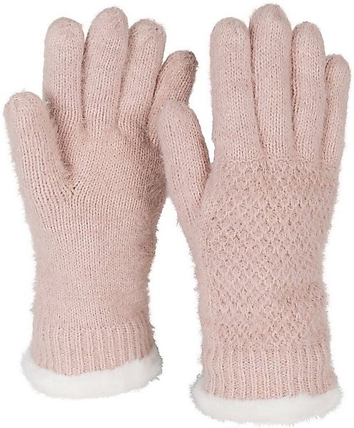 styleBREAKER Strickhandschuhe Strickhandschuhe mit Reiskornmuster und Fleec günstig online kaufen