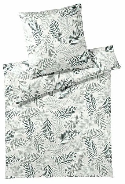 Elegante Bettwäsche "Palm" 2 Stk. tlg. angenehmes Hautgefühl günstig online kaufen