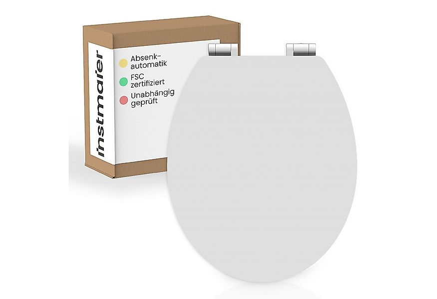 instmaier WC-Sitz Gaia Holz Toilettendeckel, Manhattan-Grau, mit doppelter günstig online kaufen