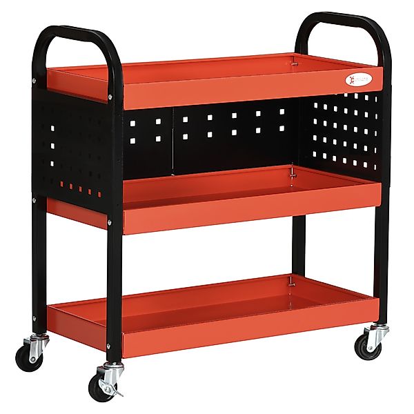 HOMCOM Werkbank 100 kg belastbar, rot, ideal für Garage, stabil & vielseiti günstig online kaufen