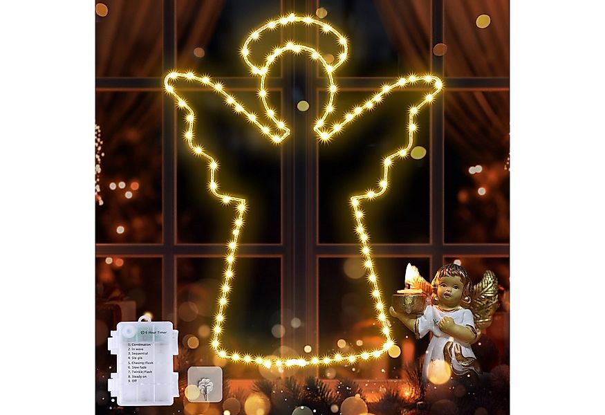Quntis LED-Lichterkette Led weihnachtsdeko für fenster, innen/außen, weihna günstig online kaufen