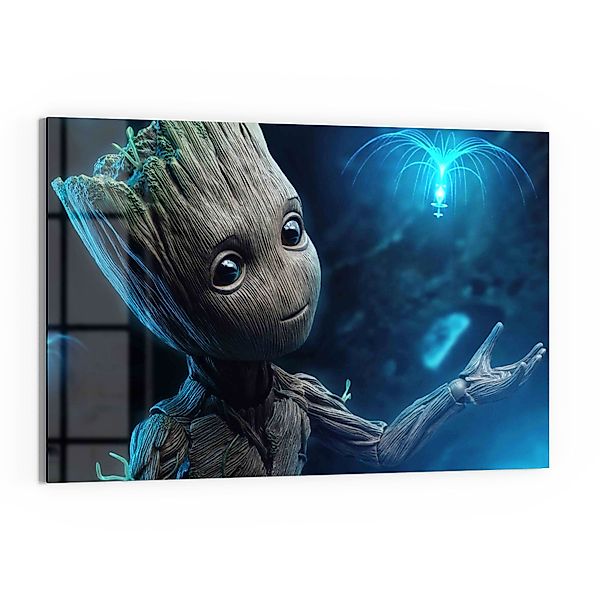 DEQORI Glasbild 'Niedlicher Baby Groot', 'Niedlicher günstig online kaufen