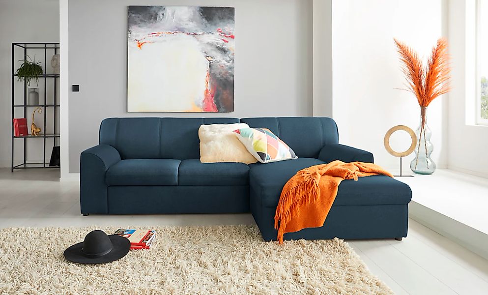 DOMO collection Ecksofa "Topper, elegant und zeitlos, kompaktes Stellmaß 24 günstig online kaufen