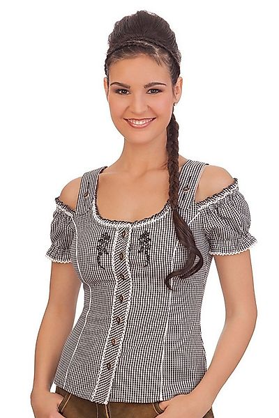 Spieth & Wensky Trachtenbluse Trachtenbluse - AKELEI - blau, schwarz günstig online kaufen