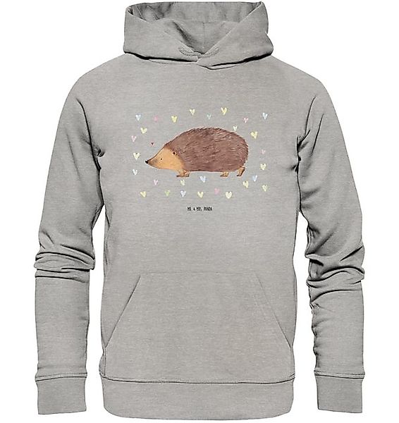 Mr. & Mrs. Panda Hoodie Igel Herzen Größe L - Heather Grey - Geschenk, Tier günstig online kaufen