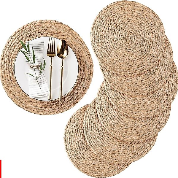 BYSURE Platzset, (6-St), Platzset aus Wasserhyazinthe günstig online kaufen