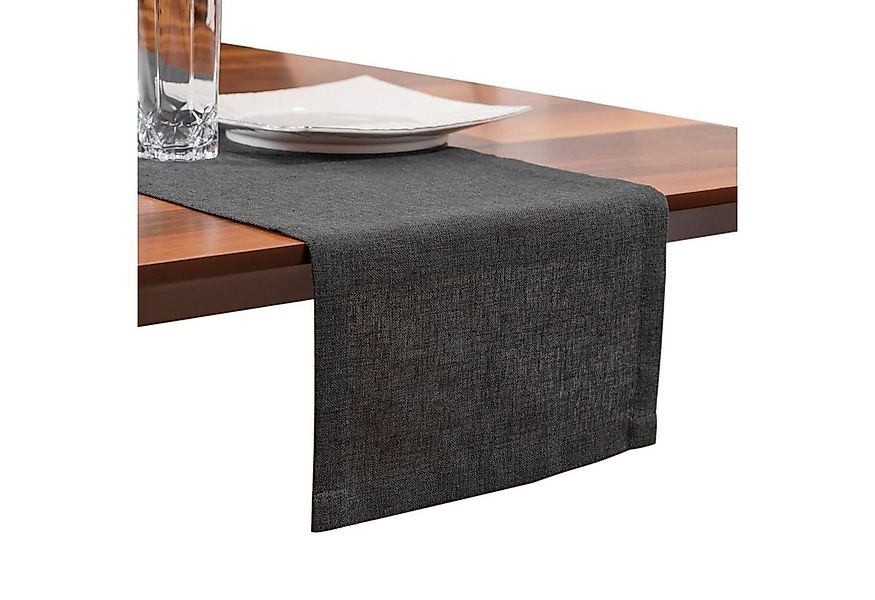 Simurq Tischläufer Leinenoptik - Lotuseffekt, Wasserabweisende & Abwaschbar günstig online kaufen