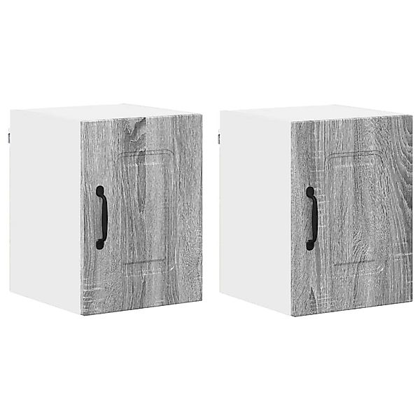 vidaXL Küchenwandschrank mit Regal 2 Stk Graues Sonoma 30 x 31 x 40 cm 8845 günstig online kaufen
