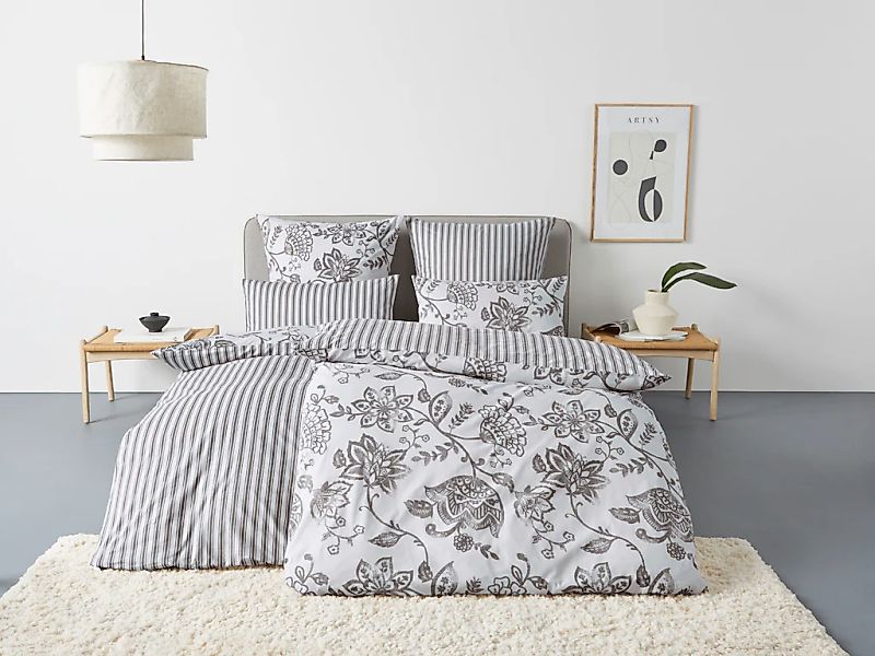 andas Wendebettwäsche "Nordby" 2 Stk. tlg. Bettwäsche aus Baumwolle, skandi günstig online kaufen