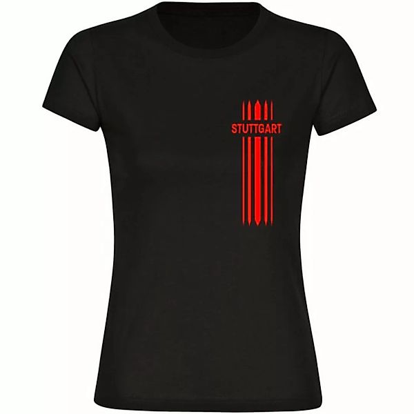 multifanshop T-Shirt Damen Stuttgart - Streifen - Frauen günstig online kaufen