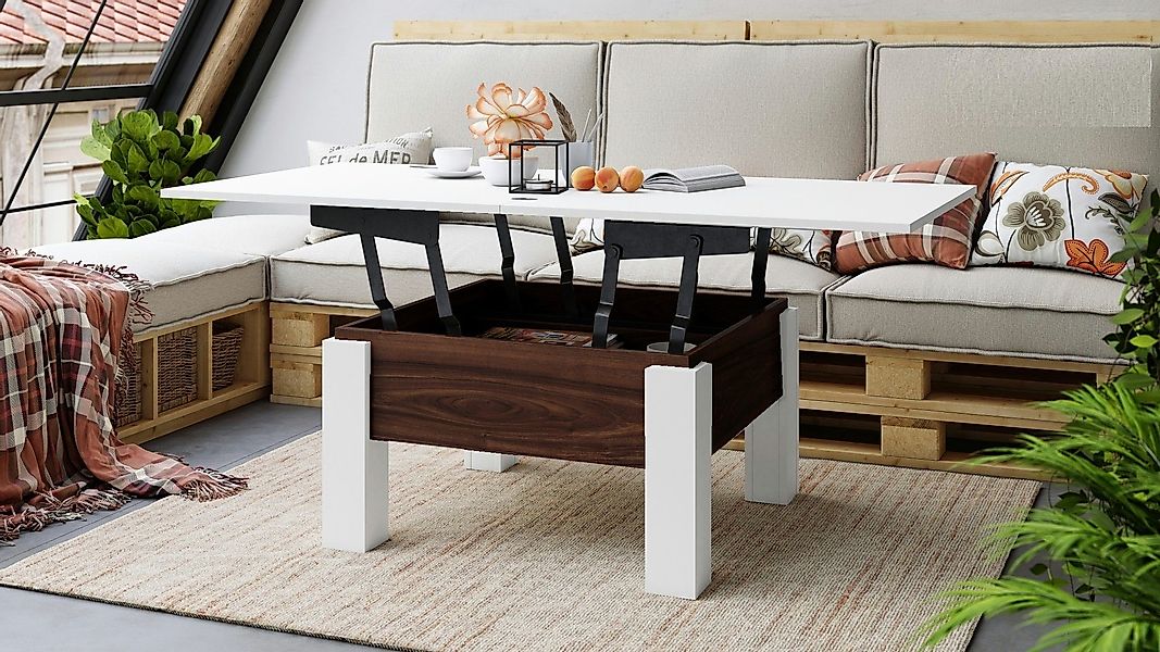 designimpex Couchtisch Design Oslo Tisch höhenverstellbar günstig online kaufen