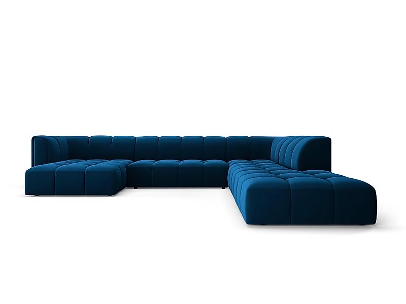 Milo Casa | Panorama-Ecksofa Francesca Samt rechts 7-Sitzer günstig online kaufen