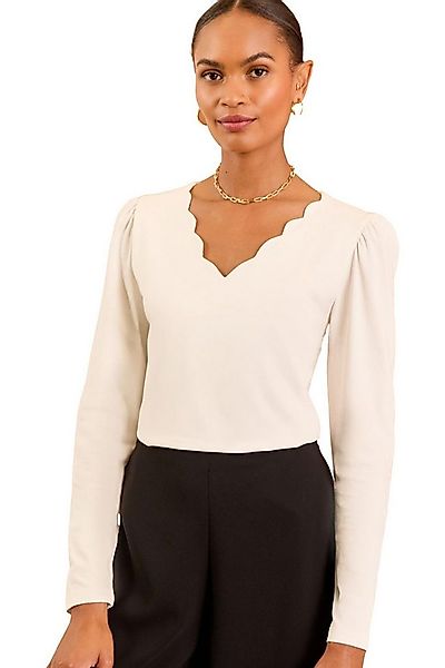 Love & Roses Langarmbluse Love & Roses Jersey-Shirt mit Bogenkanten, Regula günstig online kaufen