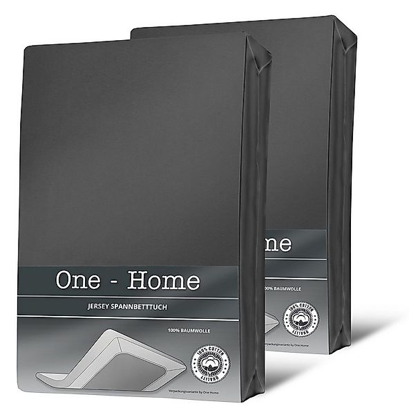 One Home Spannbettlaken Jersey, Jersey, Gummizug: rundum, (2 Stück), Double günstig online kaufen