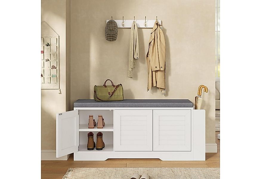 MSMASK Schuhbank Schuhregal mit Stauraum und gepolstertem Kissen, 34 x 110 günstig online kaufen