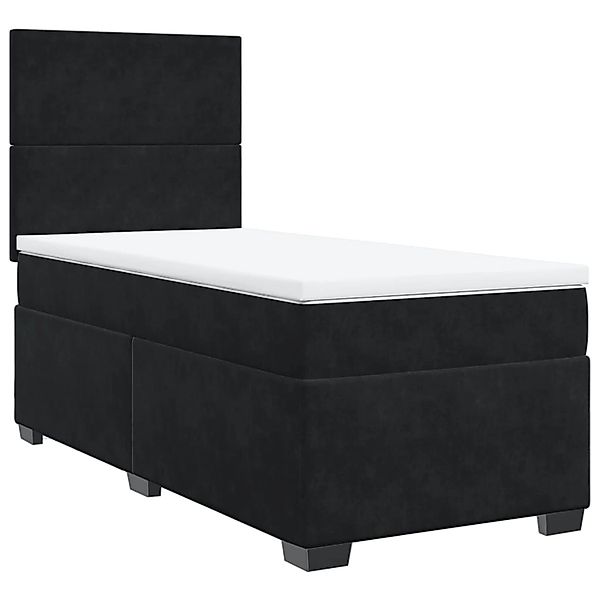 vidaXL Boxspringbett mit Matratze Schwarz 90x190 cm Samt2107139 günstig online kaufen